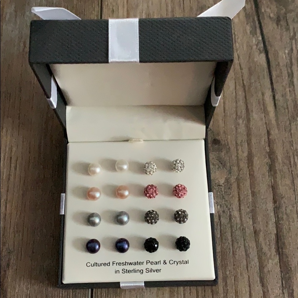 Pearl and Crystal Earrings